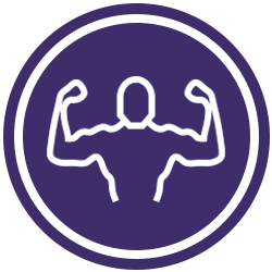 Purple Muscle Icon